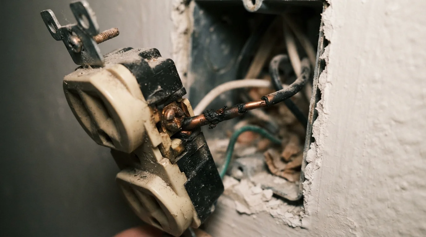 Loose backstabbed connection found behind an outlet in Oklahoma City